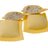 Ravioli with mortadella and pistachio